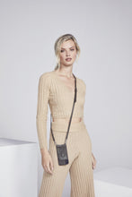 Load image into Gallery viewer, Donna Side Slot Crossbody Bandolier - Dark Olive/Silver
