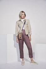 Load image into Gallery viewer, Olivia Expanded Zip Pouch - Tan/Gold
