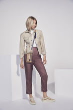 Load image into Gallery viewer, Olivia Expanded Zip Pouch - Tan/Gold
