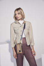 Load image into Gallery viewer, Olivia Expanded Zip Pouch - Tan/Gold
