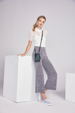 Load image into Gallery viewer, Classic Pebble Leather Zip Pouch - Navy/Silver
