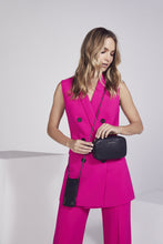 Load image into Gallery viewer, Kate Pebble Leather Belt Bag - Black/Silver
