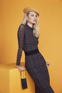 Angie Pebble Leather Bandolet Strap - Black/Gold
