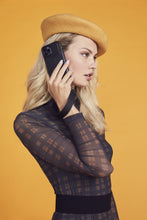 Load image into Gallery viewer, Angie Pebble Leather Bandolet Strap - Black/Gold
