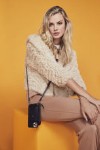 Load image into Gallery viewer, Medium Pebble Leather Expanded Zip Pouch - Black/Gold
