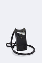 Load image into Gallery viewer, Sarah Pebble Leather Crossbody Bandolier - Black/Pewter
