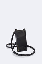 Load image into Gallery viewer, Sarah Pebble Leather Crossbody Bandolier - Black/Pewter
