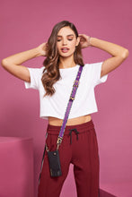 Load image into Gallery viewer, Reese Leopard Strap - Blue and Red/Gold
