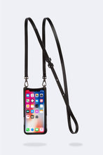 Load image into Gallery viewer, Emma Vegan Leather Crossbody Bandolier - Black/Pewter

