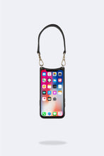 Load image into Gallery viewer, Angie Pebble Leather Bandolet Strap - Black/Gold
