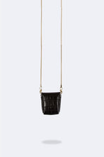 Load image into Gallery viewer, Riley AirPod Pouch - Black Croc/Gold
