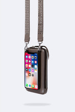 Load image into Gallery viewer, Pebble Leather Expanded Zip Pouch - Grey/Silver
