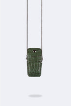 Load image into Gallery viewer, Riley AirPod Pouch - Green Croc/Pewter
