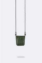 Load image into Gallery viewer, Riley AirPod Pouch - Green Croc/Pewter
