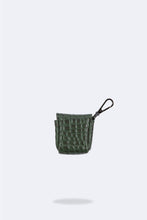 Load image into Gallery viewer, Avery AirPod Clip-On Pouch - Green Croc/Pewter
