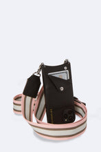 Load image into Gallery viewer, Kimberly Adjustable Nylon Crossbody Strap - Pink/White/Silver
