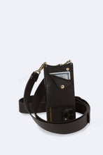 Load image into Gallery viewer, Olivia Adjustable Pebble Leather Strap - Black/Gold
