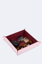 Load image into Gallery viewer, Valet Catch-All Tray - Pink Croc/Burgundy
