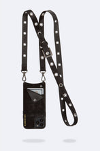 Load image into Gallery viewer, Roxanne Velvet Crossbody Bandolier - Black Velvet/Pewter
