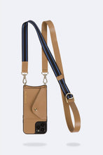 Load image into Gallery viewer, Olivia Smooth Leather Crossbody Bandolier - Tan/Gold
